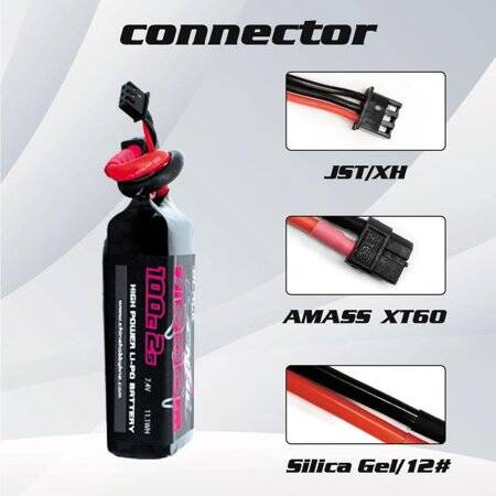 Kırmızı 1500 MAH 2 S 7.4 V 25C Yüksek Güç Yüksek Kaliteli Model Uçak LIPO Pil XT60 Dişi - 2