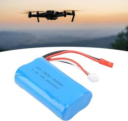 Kırmızı 1500 MAH 2 S 7.4 V 35C Yüksek Güç Yüksek Kaliteli Model Uçak LIPO Pil JST Dişi - 4