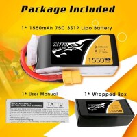 Kırmızı 1500 MAH 3 S 11.1 V 25C Yüksek Güç Yüksek Kaliteli Model Uçak LIPO Pil JST Dişi - 2