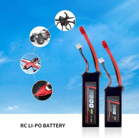 Kırmızı 1500 MAH 3 S 11.1 V 25C Yüksek Güç Yüksek Kaliteli Model Uçak LIPO Pil XT60 Dişi - 3