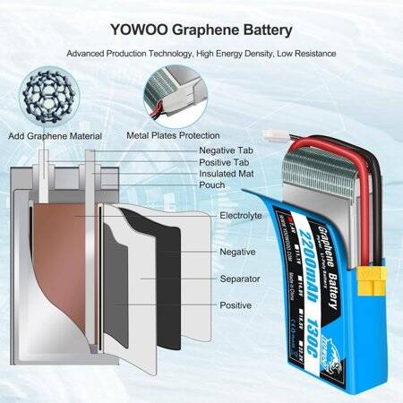 Kırmızı 2200 MAH 2 S 7.4 V 35C Yüksek Güç Yüksek Kaliteli Model Uçak LIPO Pil T Dişi - 2