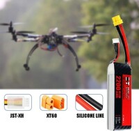 Kırmızı 2200 MAH 3 S 11.1 V 25C Yüksek Güç Yüksek Kaliteli Model Uçak LIPO Pil JST Dişi - 2
