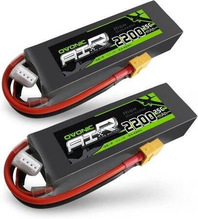 Kırmızı 2200 MAH 3 S 11.1 V 25C Yüksek Güç Yüksek Kaliteli Model Uçak LIPO Pil T Dişi - 1