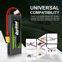 Kırmızı 2200 MAH 3 S 11.1 V 25C Yüksek Güç Yüksek Kaliteli Model Uçak LIPO Pil T Dişi - 5