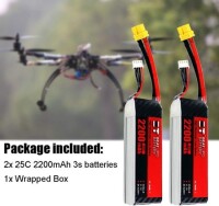 Kırmızı 2200 MAH 3 S 11.1 V 25C Yüksek Güç Yüksek Kaliteli Model Uçak LIPO Pil XT60 Dişi - 5