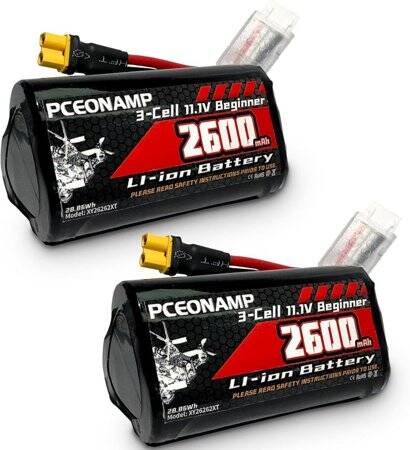 Kırmızı 2600 MAH 3 S 11.1 V 25C Yüksek Güç Yüksek Kaliteli Model Uçak LIPO Pil JST Dişi - 1