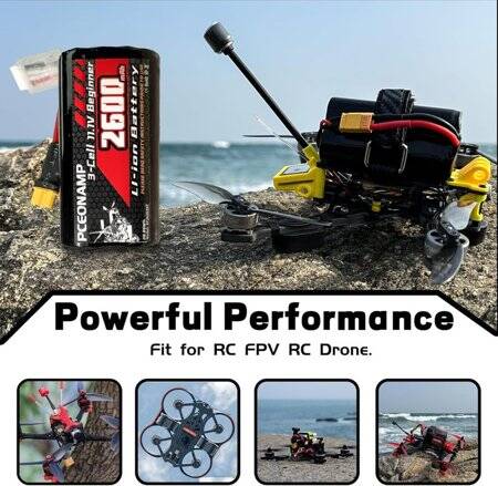 Kırmızı 2600 MAH 3 S 11.1 V 25C Yüksek Güç Yüksek Kaliteli Model Uçak LIPO Pil JST Dişi - 5