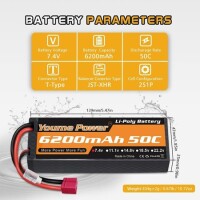 Kırmızı 3300 MAH 2 S 7.4 V 25C Yüksek Güç Yüksek Kaliteli Model Uçak LIPO Pil JST Dişi - 5