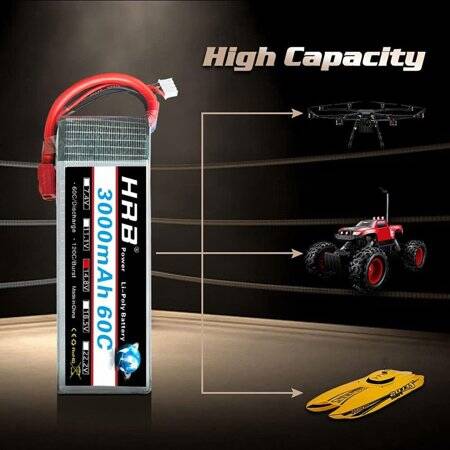 Kırmızı 3300 MAH 2 S 7.4 V 25C Yüksek Güç Yüksek Kaliteli Model Uçak LIPO Pil XT60 Dişi - 5