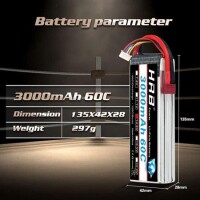Kırmızı 3300 MAH 23 S 11.1 V 25C Yüksek Güç Yüksek Kaliteli Model Uçak LIPO Pil XT60 Dişi - 2