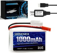 Kırmızı 5200 MAH 2 S 7.4 V 35C Yüksek Güç Yüksek Kaliteli Model Uçak LIPO Pil JST Dişi - 1