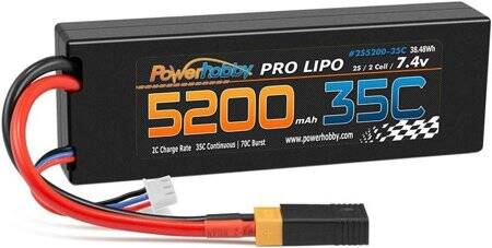 Kırmızı 5200 MAH 2 S 7.4 V 35C Yüksek Güç Yüksek Kaliteli Model Uçak LIPO Pil T Dişi - 4