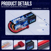 Kırmızı 5200 MAH 3 S 11.1 V 35C Yüksek Güç Yüksek Kaliteli Model Uçak LIPO Pil JST Dişi - 3