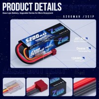 Kırmızı 5200 MAH 3 S 11.1 V 35C Yüksek Güç Yüksek Kaliteli Model Uçak LIPO Pil T Dişi - 3