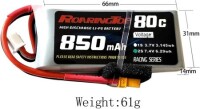 Kırmızı 850 MAH 2 S 7.4 V 25C Yüksek Güç Yüksek Kaliteli Model Uçak LIPO Pil XT60 Dişi - 2