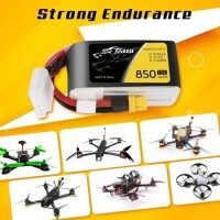Kırmızı 850 MAH 3 S 11.1 V 25C Yüksek Güç Yüksek Kaliteli Model Uçak LIPO Pil T Dişi - 4