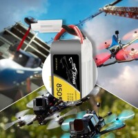 Kırmızı 850 MAH 3 S 11.1 V 25C Yüksek Güç Yüksek Kaliteli Model Uçak LIPO Pil T Dişi - 5
