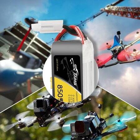 Kırmızı 850 MAH 3 S 11.1 V 25C Yüksek Güç Yüksek Kaliteli Model Uçak LIPO Pil T Dişi - 5