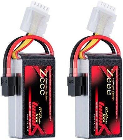 Kırmızı 850 MAH 4 S 14.8 V 25C Yüksek Güç Yüksek Kaliteli Model Uçak LIPO Pil JST Dişi - 1