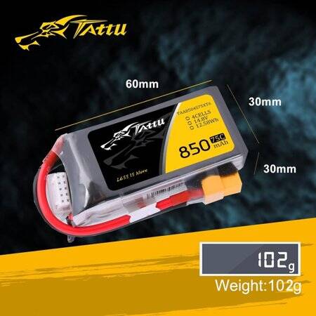 Kırmızı 850 MAH 4 S 14.8 V 25C Yüksek Güç Yüksek Kaliteli Model Uçak LIPO Pil XT60 Dişi - 2
