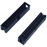 KLS1-202-30-S-B BOX HEADER 30PIN(2x15) 2.54mm THT V/T MALE BLACK - 1
