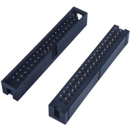 KLS1-202-40-S-B BOX HEADER 40PIN(2x20) 2.54mm THT V/T MALE BLACK - 1
