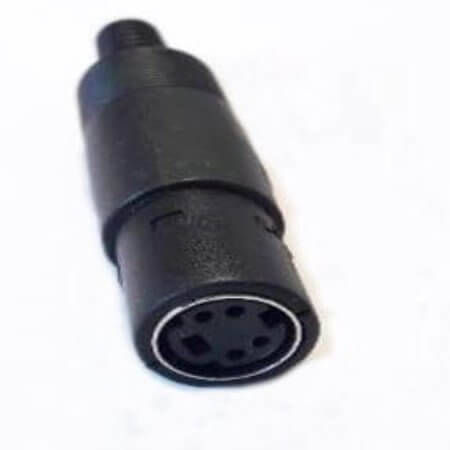 KLS1-294-F-04-B MINI DIN JACK 4PIN FEMALE 180C BLACK - 1