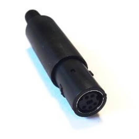 KLS1-294-F-05-B MINI DIN JACK 5PIN FEMALE 180C BLACK - 1
