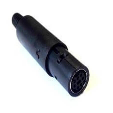 KLS1-294-F-07-B MINI DIN JACK 7PIN FEMALE 180C BLACK - 1
