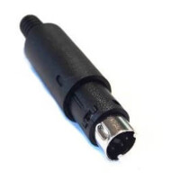 KLS1-294-M-06-B MINI DIN JACK 6PIN MALE 180C BLACK - 1