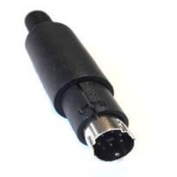 KLS1-294-M-07-B MINI DIN JACK 7PIN MALE 180C BLACK - 1