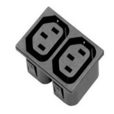 KLS1-AS-401-2P CONNECTOR POWER AC SOCKET C13 2 SERIAL AC PLUGS - 1