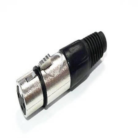 KLS1-XLR-P11-03-F-B CONNECTOR XLR PLUG STRAIGHT 3 PIN FEMALE BLACK - 1