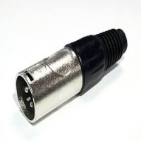 KLS1-XLR-P11-03-M-B CONNECTOR XLR PLUG STRAIGHT 3 PIN MALE BLACK - 1