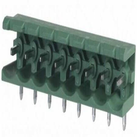 KLS2-EDR-5.08-11P-4 TERM.BLK.5.08MM 11PIN(1X11)THT R/A MALE DARK GREEN - 1