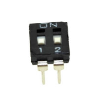 KLS7-KMR-02-N-00 SWITCH DIP 2 Pos. SPST 25mA 24VDC THT V/T - 1