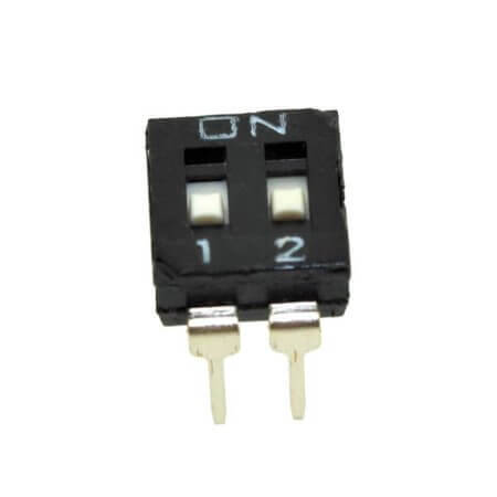 KLS7-KMR-02-N-00 SWITCH DIP 2 Pos. SPST 25mA 24VDC THT V/T - 1
