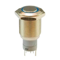 KLS7-LPB-M16-03-11A-Z-R SWITCH PUSH BUTTON 3A 250VAC LOCK LED/RED - 1