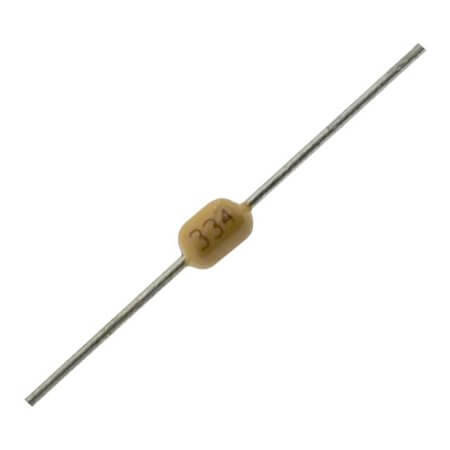 KM334K0050X7R CAP.M/L 330nF 50V 10% TR AXIAL - 1