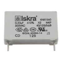 KNB1560U33 CAP.POL.330nF 300VAC 22.5MM 10% 125C BOX BULK - 1
