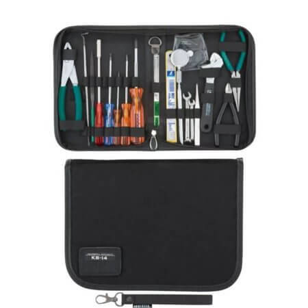 KS-14 ELECTRONIC TOOLKIT ELEKTRONİK EL ALETLERİ SETİ 18 PARÇA 250x180x50 - 1