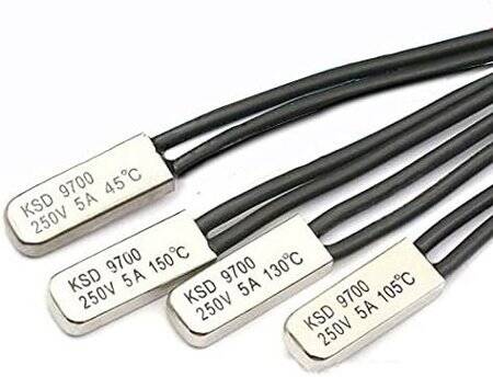 KSD9700 5A 250V PlasticTemperature Control Switch - 100C Normally Closed - 2