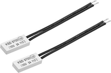 KSD9700 5A 250V PlasticTemperature Control Switch - 110C Normally Closed - 1
