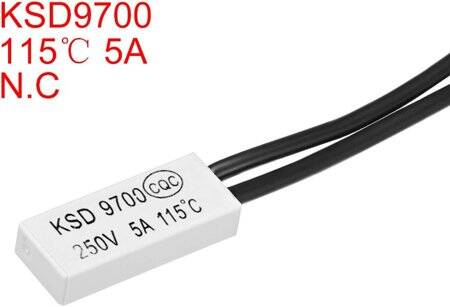 KSD9700 5A 250V PlasticTemperature Control Switch - 110C Normally Closed - 2