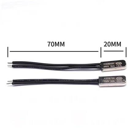 KSD9700 5A 250V PlasticTemperature Control Switch - 45C Normally Closed - 2