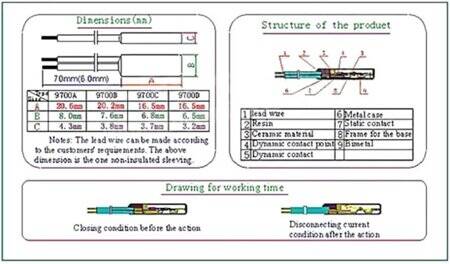 KSD9700/BK05 - BB1D 5A 250V Metal Termostat - 135/145/155 Derece Normalde Açık - 4