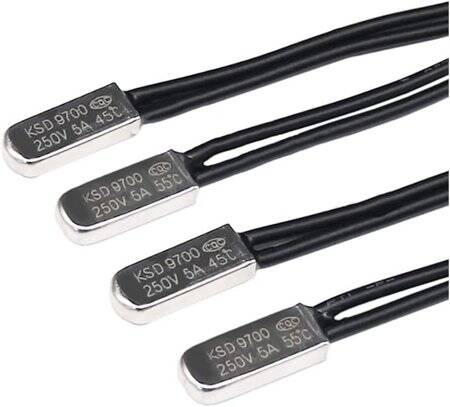 KSD9700/BK05 - BB1D 5A 250V Metal Termostat - 135/145/155 Derece Normalde Açık - 5