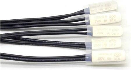 KSD9700/BK05-BB1D 5A 250V Metallic Shell Temperature Control Switch - 150C Normally Open - 2