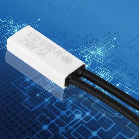 KSD9700/BK05-BB1D 5A 250V PlasticTemperature Control Switch - 115C Normally Open - 3