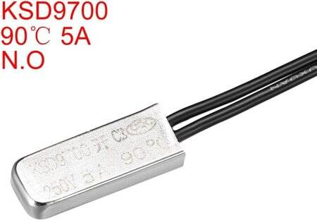 KSD9700/BK05-BB1D 5A 250V PlasticTemperature Control Switch - 90C Normally Open - 2